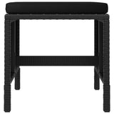 NNEVL 6 Piece Garden Dining Set with Cushions Black Poly Rattan