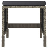 NNEVL 6 Piece Garden Dining Set with Cushions Grey Poly Rattan