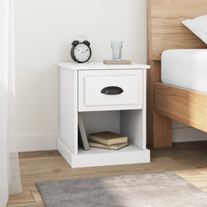 NNEVL Bedside Cabinets 2 pcs White 39x39x47.5 cm Engineered Wood