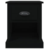 NNEVL Bedside Cabinet Black 39x39x47.5 cm Engineered Wood
