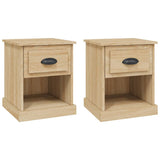 NNEVL Bedside Cabinets 2 pcs Sonoma Oak 39x39x47.5 cm Engineered Wood
