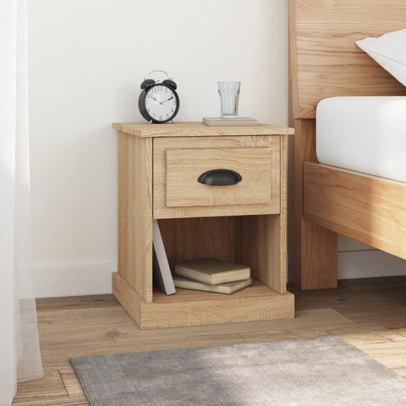 NNEVL Bedside Cabinets 2 pcs Sonoma Oak 39x39x47.5 cm Engineered Wood