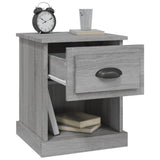 NNEVL Bedside Cabinet Grey Sonoma 39x39x47.5 cm Engineered Wood