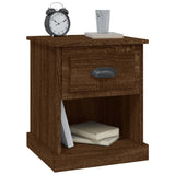 NNEVL Bedside Cabinet Brown Oak 39x39x47.5 cm Engineered Wood