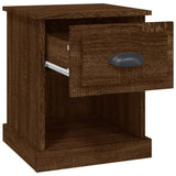 NNEVL Bedside Cabinet Brown Oak 39x39x47.5 cm Engineered Wood