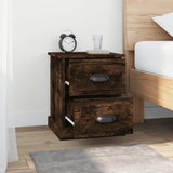 NNEVL Bedside Cabinets 2 pcs Smoked Oak 39x39x47.5 cm Engineered Wood