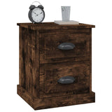 NNEVL Bedside Cabinets 2 pcs Smoked Oak 39x39x47.5 cm Engineered Wood