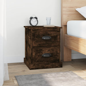 NNEVL Bedside Cabinets 2 pcs Smoked Oak 39x39x47.5 cm Engineered Wood