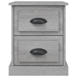 NNEVL Bedside Cabinets 2 pcs Grey Sonoma 39x39x47.5 cm Engineered Wood