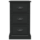 NNEVL Bedside Cabinet Black 39x39x67 cm Engineered Wood