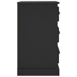 NNEVL Bedside Cabinet Black 39x39x67 cm Engineered Wood