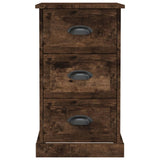 NNEVL Bedside Cabinet Smoked Oak 39x39x67 cm Engineered Wood