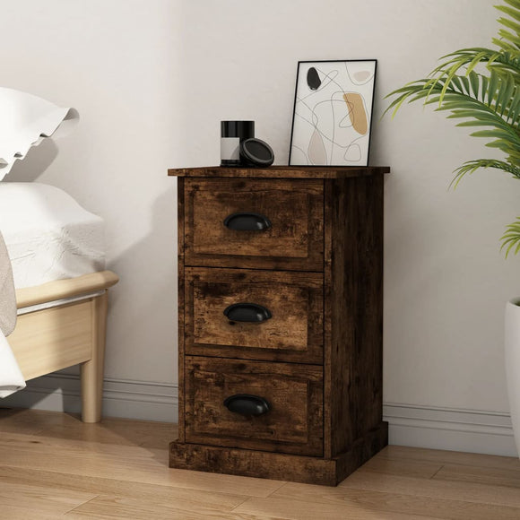 NNEVL Bedside Cabinet Smoked Oak 39x39x67 cm Engineered Wood