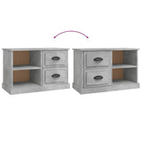 NNEVL TV Cabinet Concrete Grey 73x35.5x47.5 cm Engineered Wood