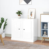 NNEVL Sideboards 2 pcs High Gloss White 37.5x35.5x67.5 cm Engineered Wood