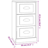 NNEVL Sideboard White 36x35.5x67.5 cm Engineered Wood