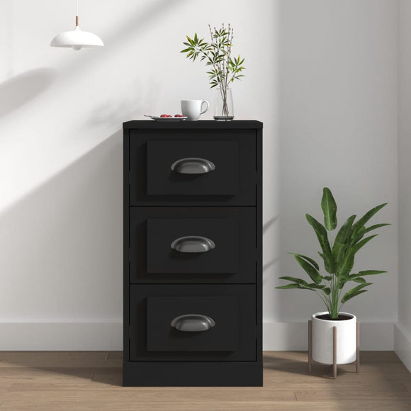 NNEVL Sideboard Black 36x35.5x67.5 cm Engineered Wood