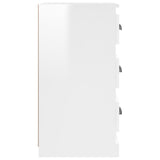 NNEVL Sideboard High Gloss White 36x35.5x67.5 cm Engineered Wood