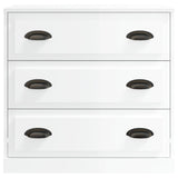 NNEVL Sideboard High Gloss White 70x35.5x67.5 cm Engineered Wood