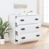 NNEVL Sideboard High Gloss White 70x35.5x67.5 cm Engineered Wood