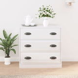 NNEVL Sideboard High Gloss White 70x35.5x67.5 cm Engineered Wood