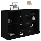 NNEVL Sideboard Black 104.5x35.5x67.5 cm Engineered Wood