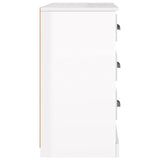 NNEVL Sideboard High Gloss White 104.5x35.5x67.5 cm Engineered Wood