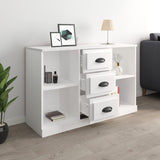 NNEVL Sideboard High Gloss White 104.5x35.5x67.5 cm Engineered Wood