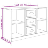 NNEVL Sideboard Grey Sonoma 104.5x35.5x67.5 cm Engineered Wood