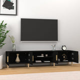 NNEVL TV Cabinet Black 180x31.5x40 cm Engineered Wood
