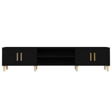 NNEVL TV Cabinet Black 180x31.5x40 cm Engineered Wood