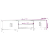 NNEVL TV Cabinet Black 180x31.5x40 cm Engineered Wood