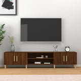 NNEVL TV Cabinet Brown Oak 180x31.5x40 cm Engineered Wood