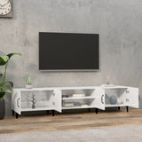 NNEVL TV Cabinet High Gloss White 180x31.5x40 cm Engineered Wood