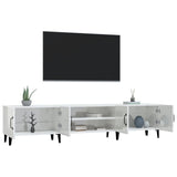 NNEVL TV Cabinet High Gloss White 180x31.5x40 cm Engineered Wood