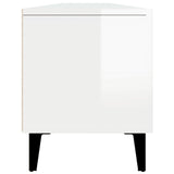 NNEVL TV Cabinet High Gloss White 180x31.5x40 cm Engineered Wood
