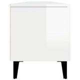 NNEVL TV Cabinet High Gloss White 180x31.5x40 cm Engineered Wood