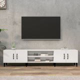 NNEVL TV Cabinet High Gloss White 180x31.5x40 cm Engineered Wood