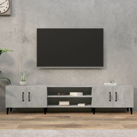 NNEVL TV Cabinet Concrete Grey 180x31.5x40 cm Engineered Wood
