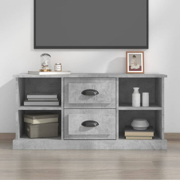 NNEVL TV Cabinet Concrete Grey 99.5x35.5x48 cm Engineered Wood