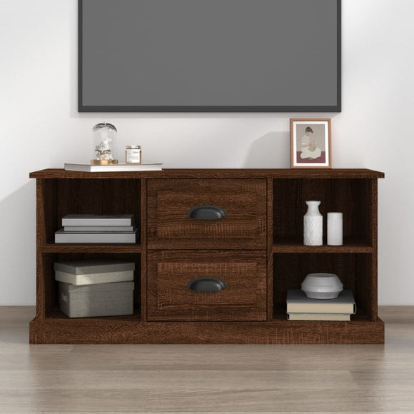 NNEVL TV Cabinet Brown Oak 99.5x35.5x48 cm Engineered Wood