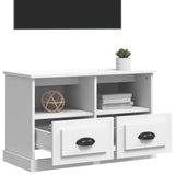 NNEVL TV Cabinet White 80x35x50 cm Engineered Wood