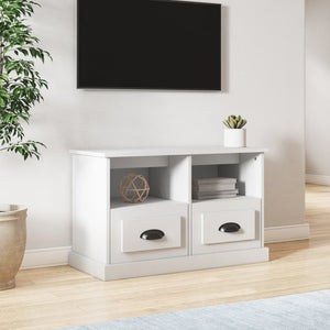 NNEVL TV Cabinet White 80x35x50 cm Engineered Wood