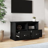 NNEVL TV Cabinet Black 80x35x50 cm Engineered Wood