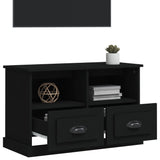 NNEVL TV Cabinet Black 80x35x50 cm Engineered Wood