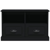 NNEVL TV Cabinet Black 80x35x50 cm Engineered Wood