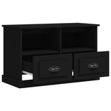 NNEVL TV Cabinet Black 80x35x50 cm Engineered Wood