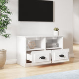 NNEVL TV Cabinet High Gloss White 80x35x50 cm Engineered Wood