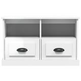 NNEVL TV Cabinet High Gloss White 80x35x50 cm Engineered Wood