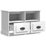 NNEVL TV Cabinet High Gloss White 80x35x50 cm Engineered Wood